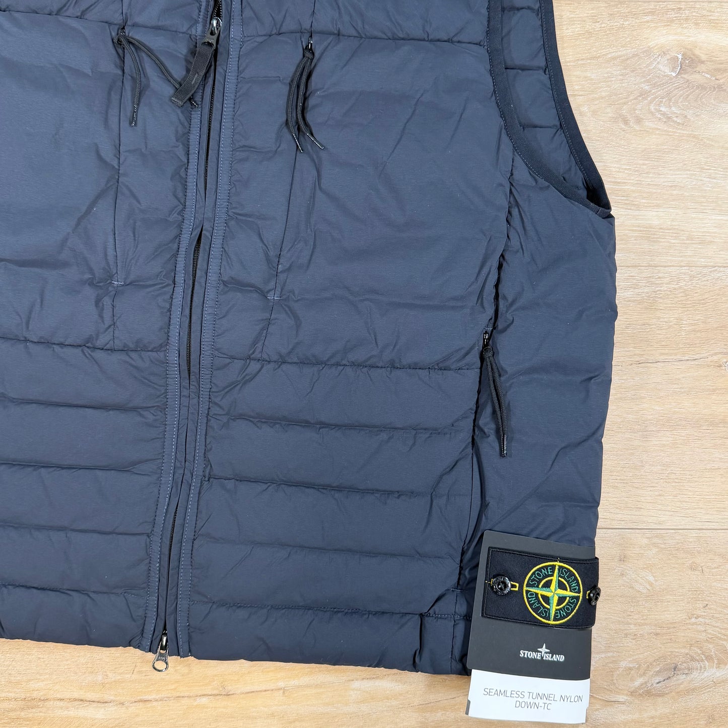 Stone Island Seamless Tunnel Nylon Down-TC Vest in Navy