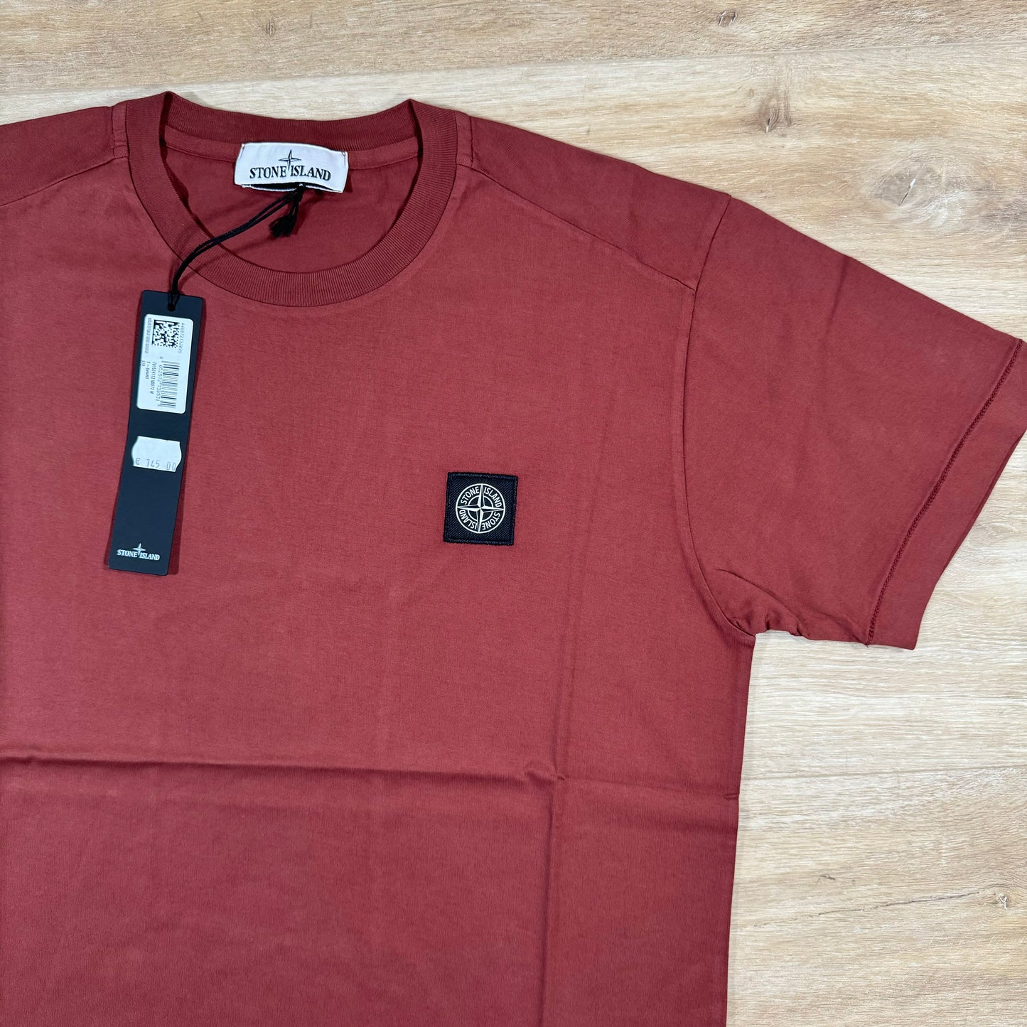 Stone Island Patch Logo T-Shirt in Chestnut Brown