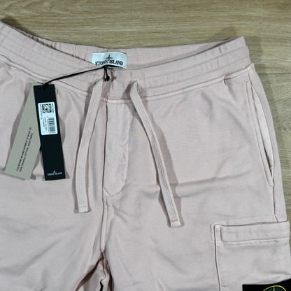 Stone Island Organic Cotton Fleece Shorts in Antique Rose