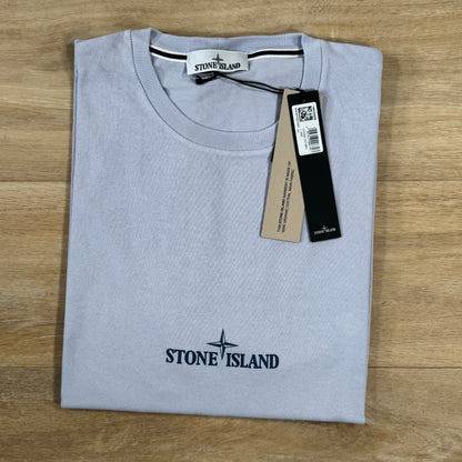 Stone Island 24/2 Organic Cotton Logo T-Shirt in Lilac