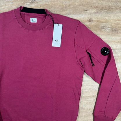 C.P. Company Diagonal Raised Lens Sweatshirt in Red Bud