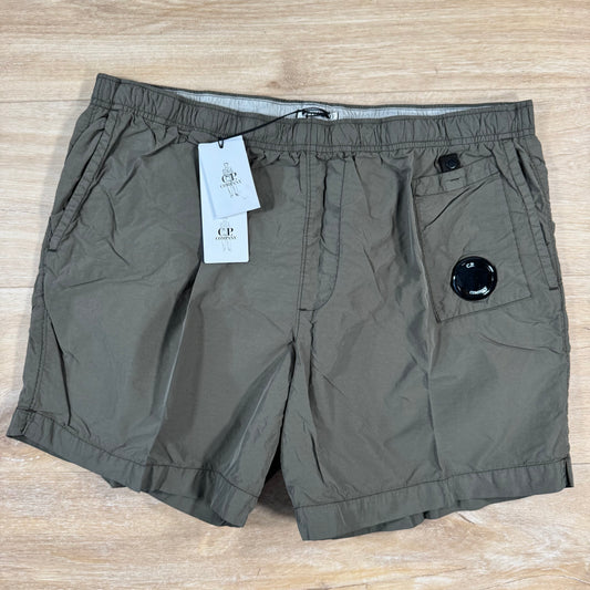 C.P. Company Flatt Nylon Lens Swim Shorts in Ivy Green
