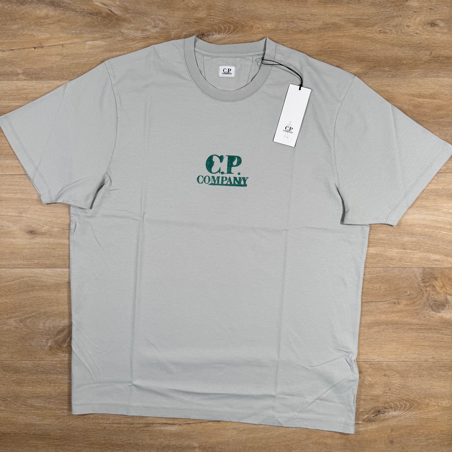 C.P. Company Graphic Logo T-Shirt in Blue Fox - Grey