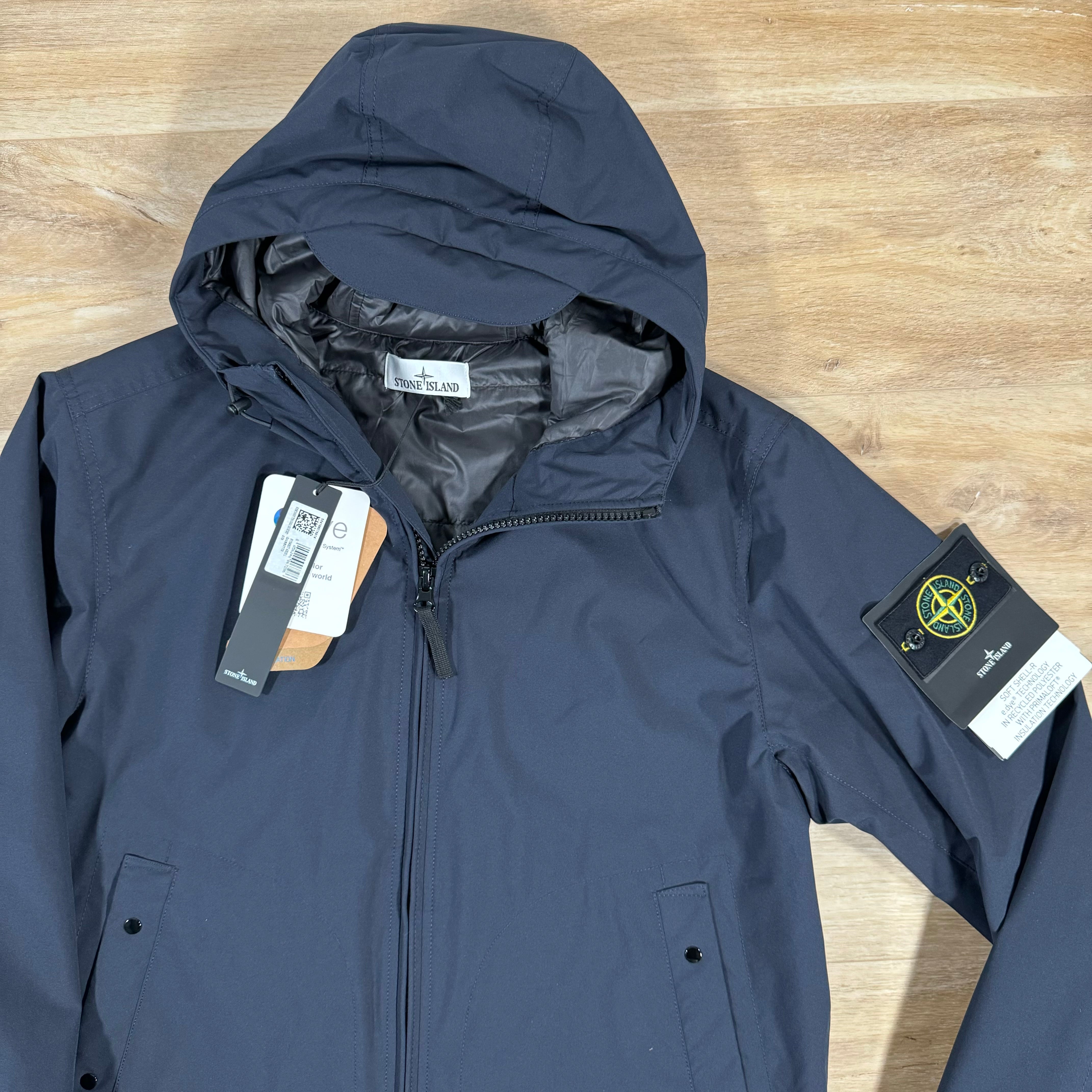 Stone island soft shell light blue online