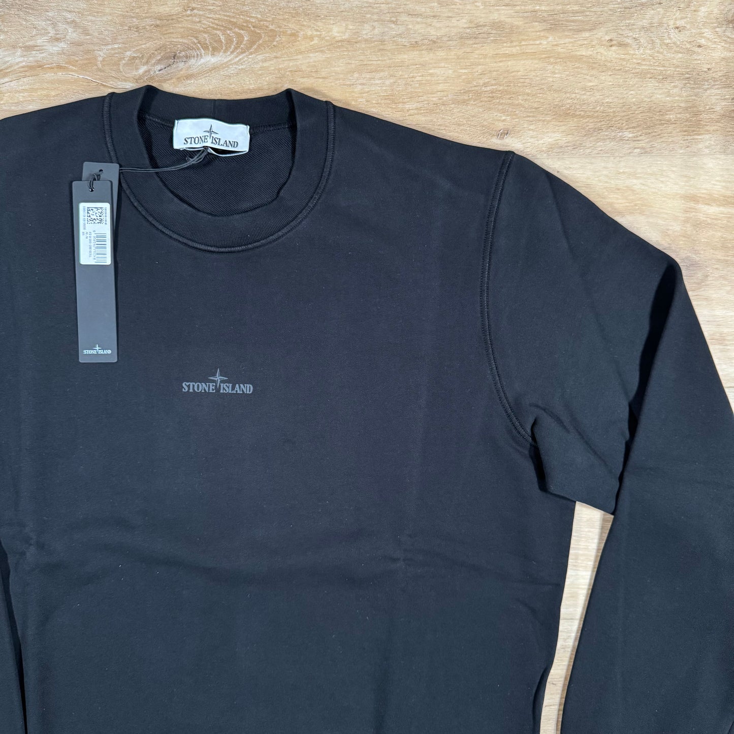 Stone Island Reverse Compass Logo Sweatshirt in Black