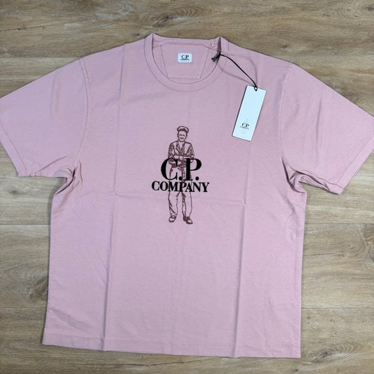C.P. Company 1020 British Sailor T-Shirt in Misty Rose - Pink