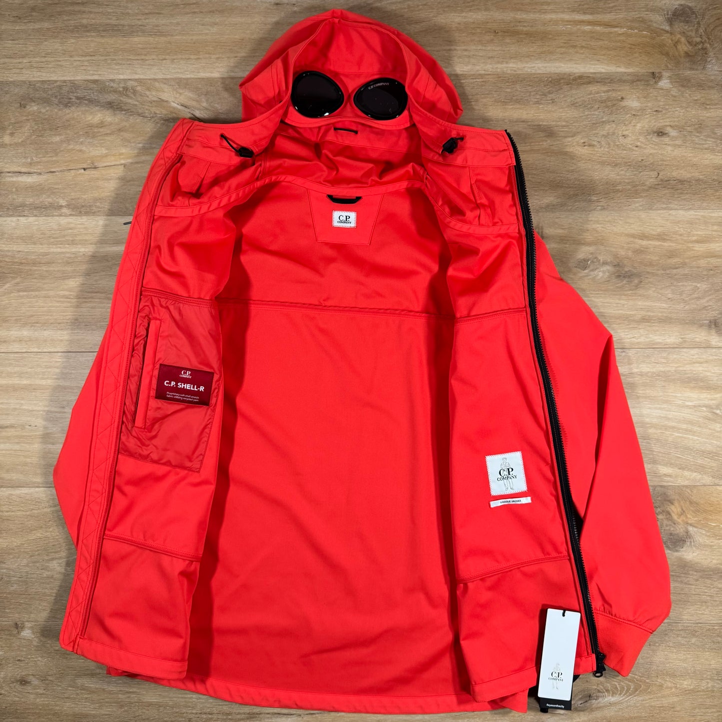 C.P. Company Shell-R Goggle Jacket in Poinciana Orange