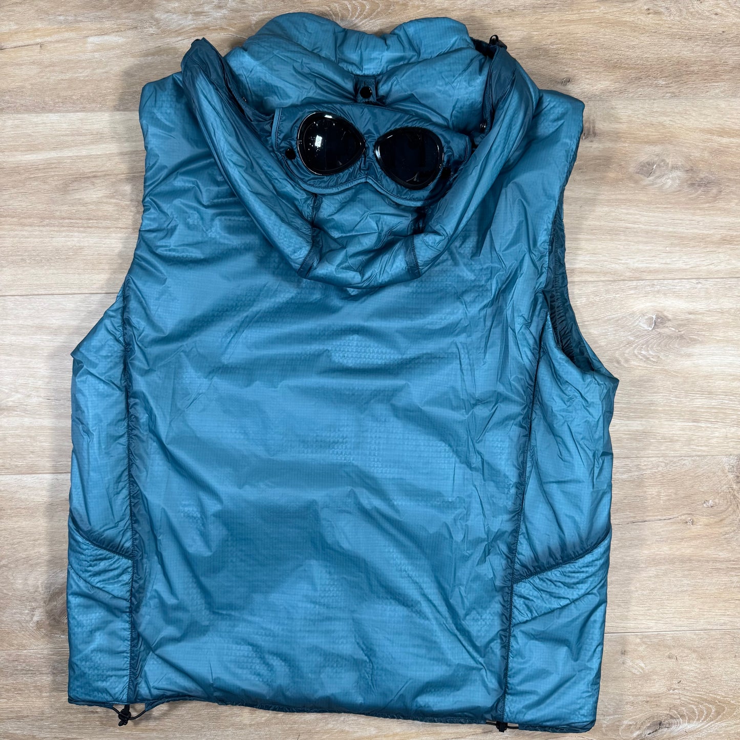 C.P. Company Nada Shell Goggle Padded Gilet in Aegean Blue
