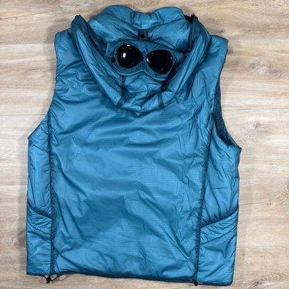 C.P. Company Nada Shell Goggle Padded Gilet in Aegean Blue