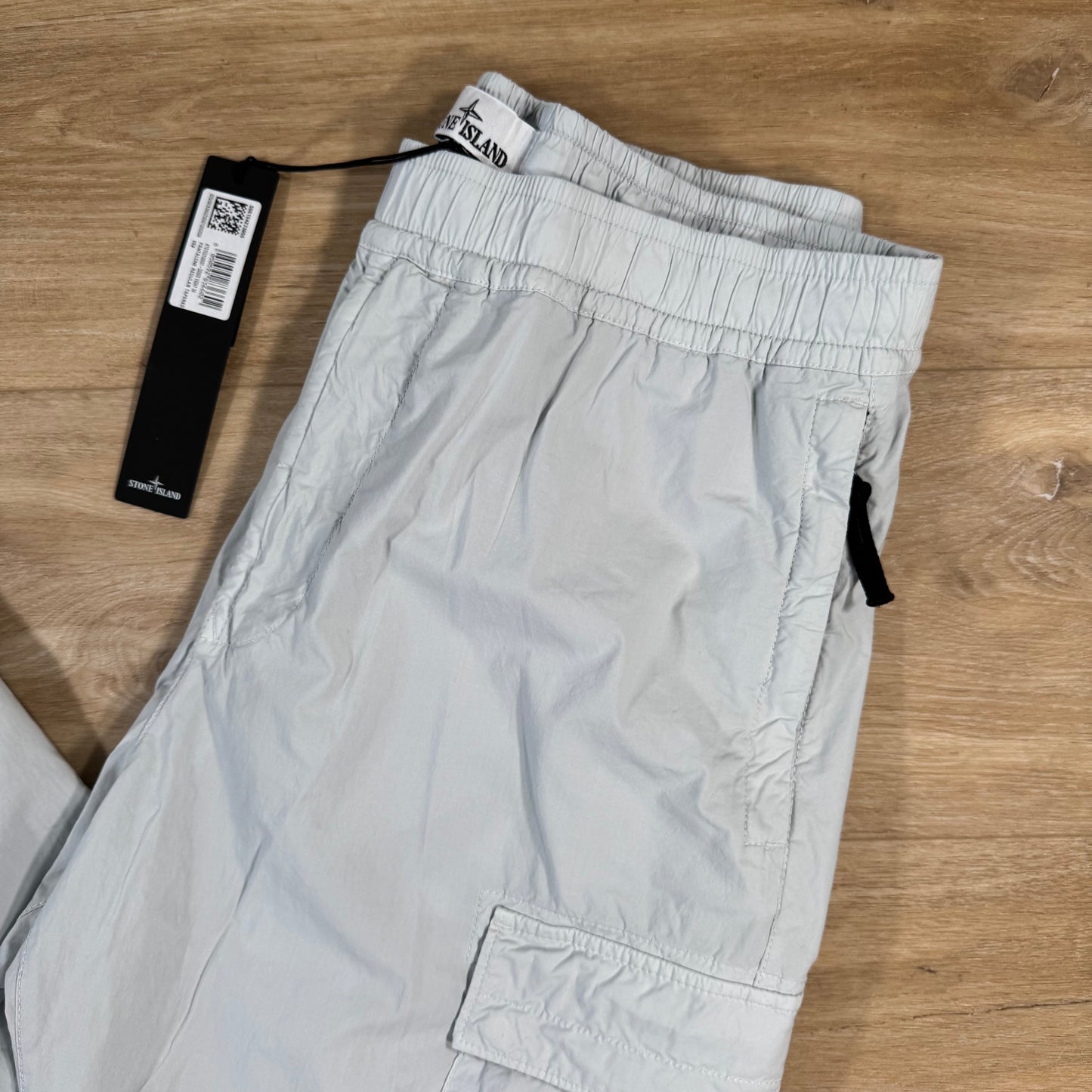 Stone Island Stretch Cotton Tela Cargo Pants in Sky Blue