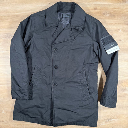 Stone Island Ghost David-TC Padded Pea Coat in Black