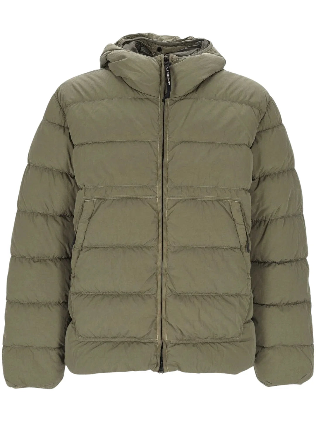 C.P. Company Chrome-R Goggle Down Jacket in Fallen Rock - Beige