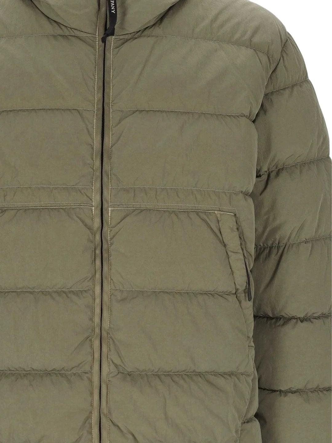 C.P. Company Chrome-R Goggle Down Jacket in Fallen Rock - Beige