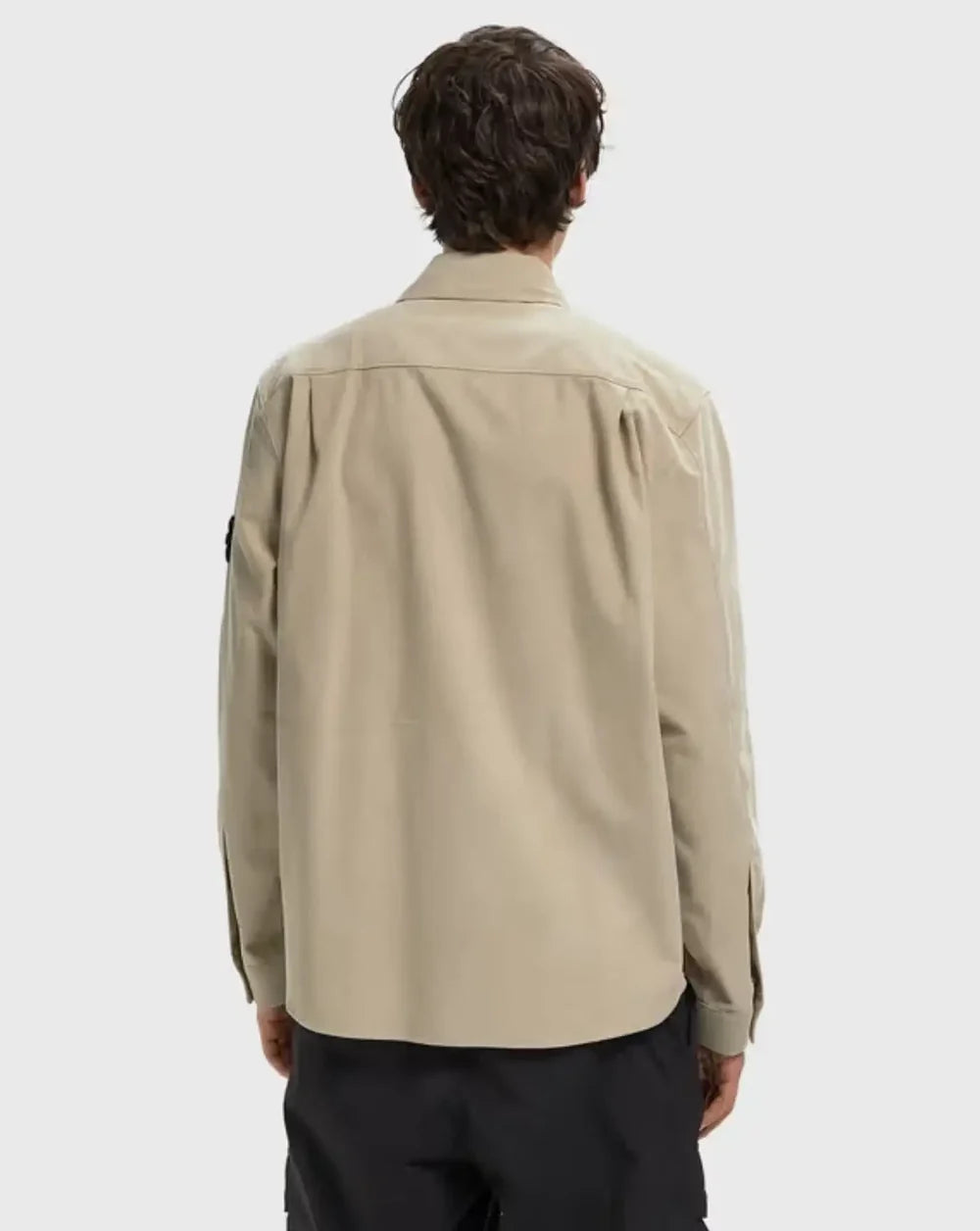 Stone Island Cotton Micro Corduroy Overshirt in Sand