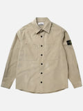 Stone Island Cotton Micro Corduroy Overshirt in Sand