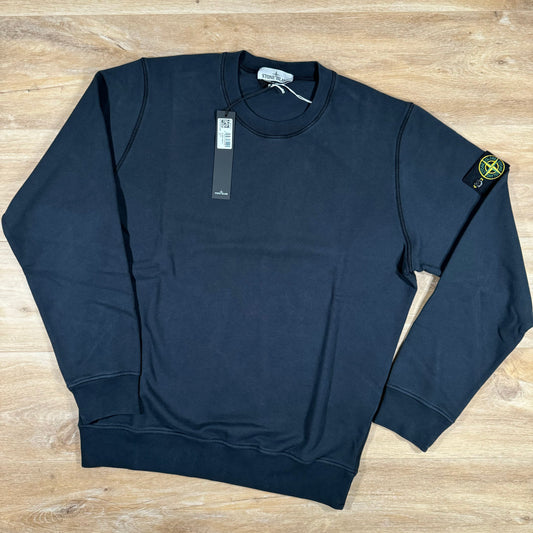 Stone Island Garment Dyed Crewneck Sweatshirt in Navy