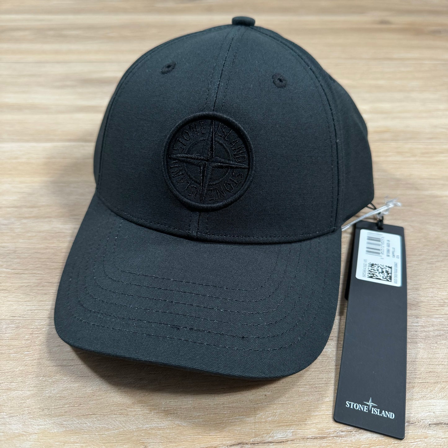 Stone Island Cotton Reps Baseball Cap in Black