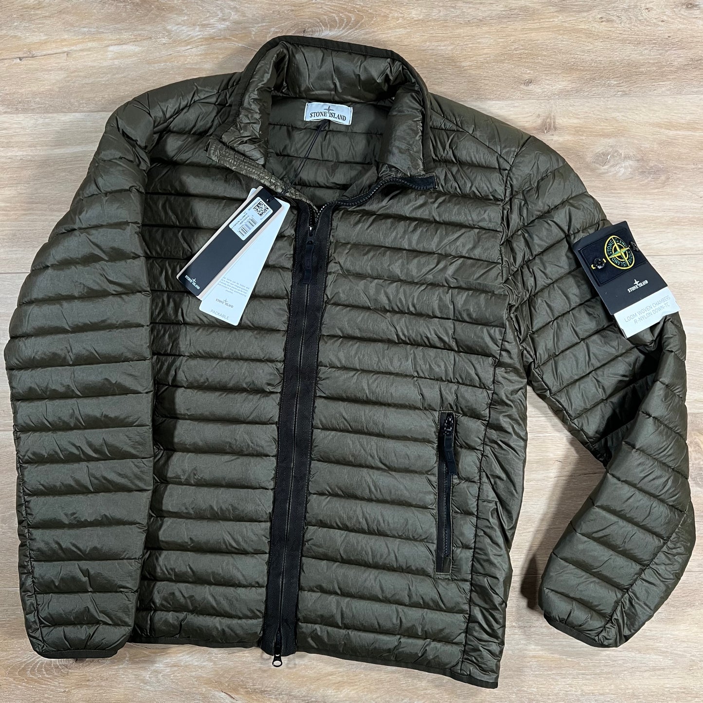 Stone Island Nylon Down-TC Jacket in Olive