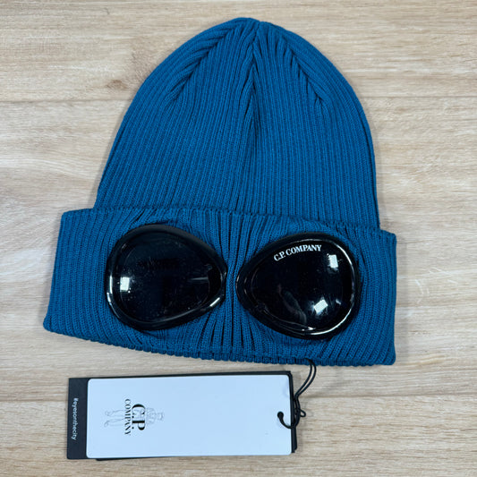 C.P. Company Goggle Beanie in Ink Blue