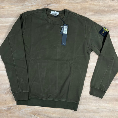 Stone Island Crewneck Sweatshirt in Olive