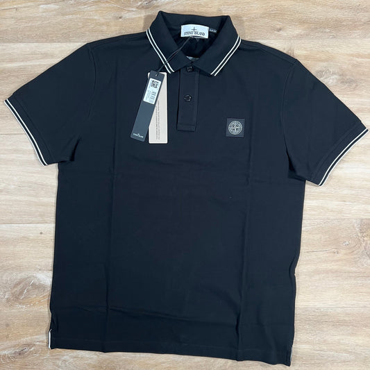 Stone Island Patch Polo Shirt in Black