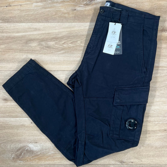 C.P. Company Stretch Sateen Cargo Pants in Navy