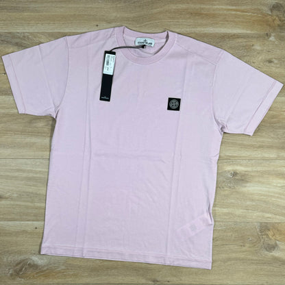 Stone Island Patch Logo T-Shirt in Pink