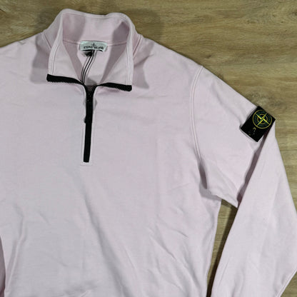 Stone Island Quarter-Zip Jumper in Pink