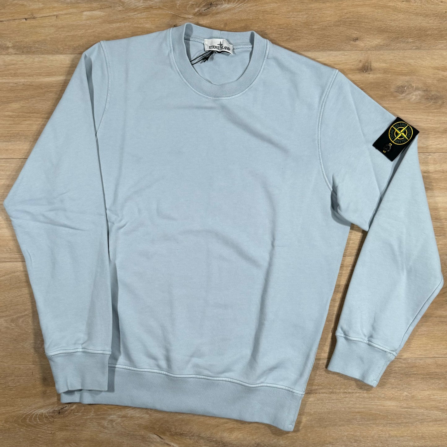 Stone Island Crewneck Sweatshirt in Sky Blue LABEL MENSWEAR