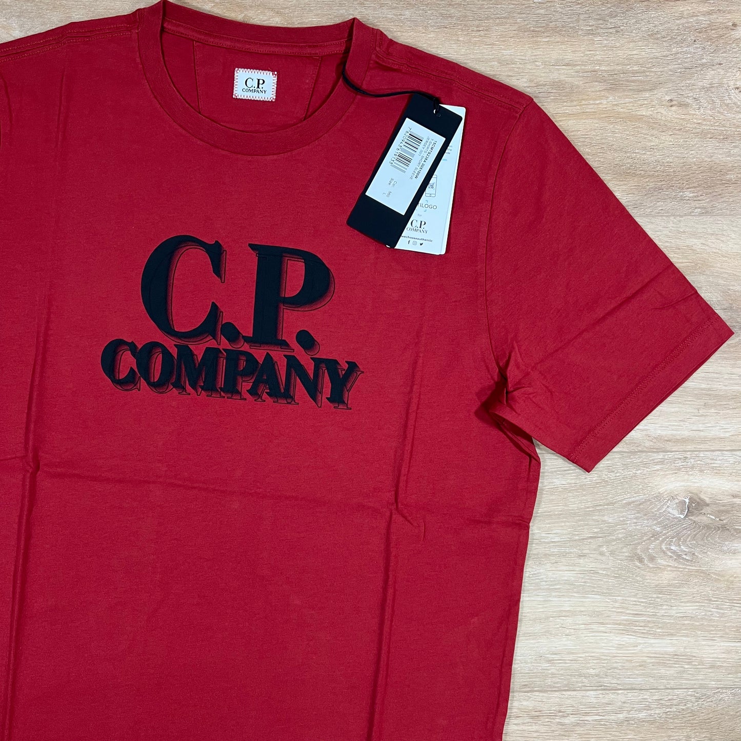 C.P. Company Logo Print T-Shirt in Ketchup