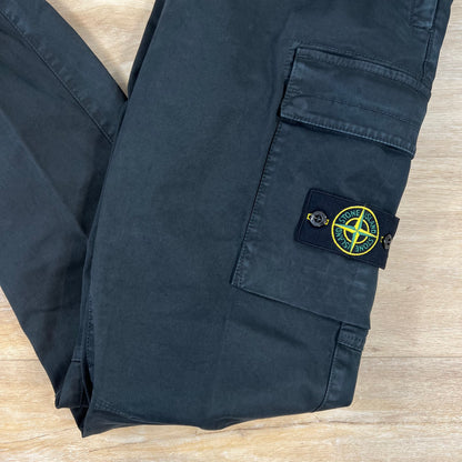 Stone Island Stretch Cargo Pants in Black