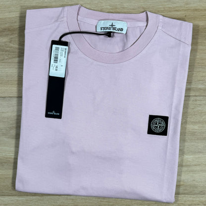 Stone Island Patch Logo T-Shirt in Pink