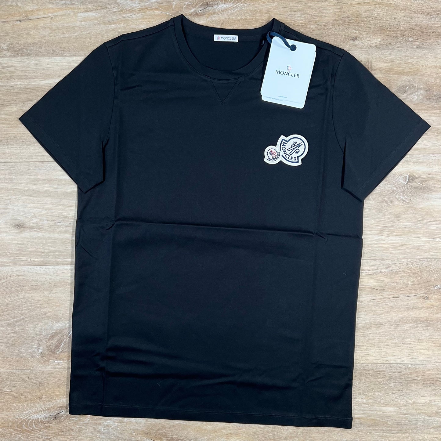 Moncler Double Logo T-Shirt in Black