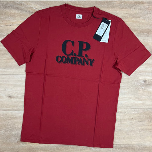 C.P. Company Logo Print T-Shirt in Ketchup