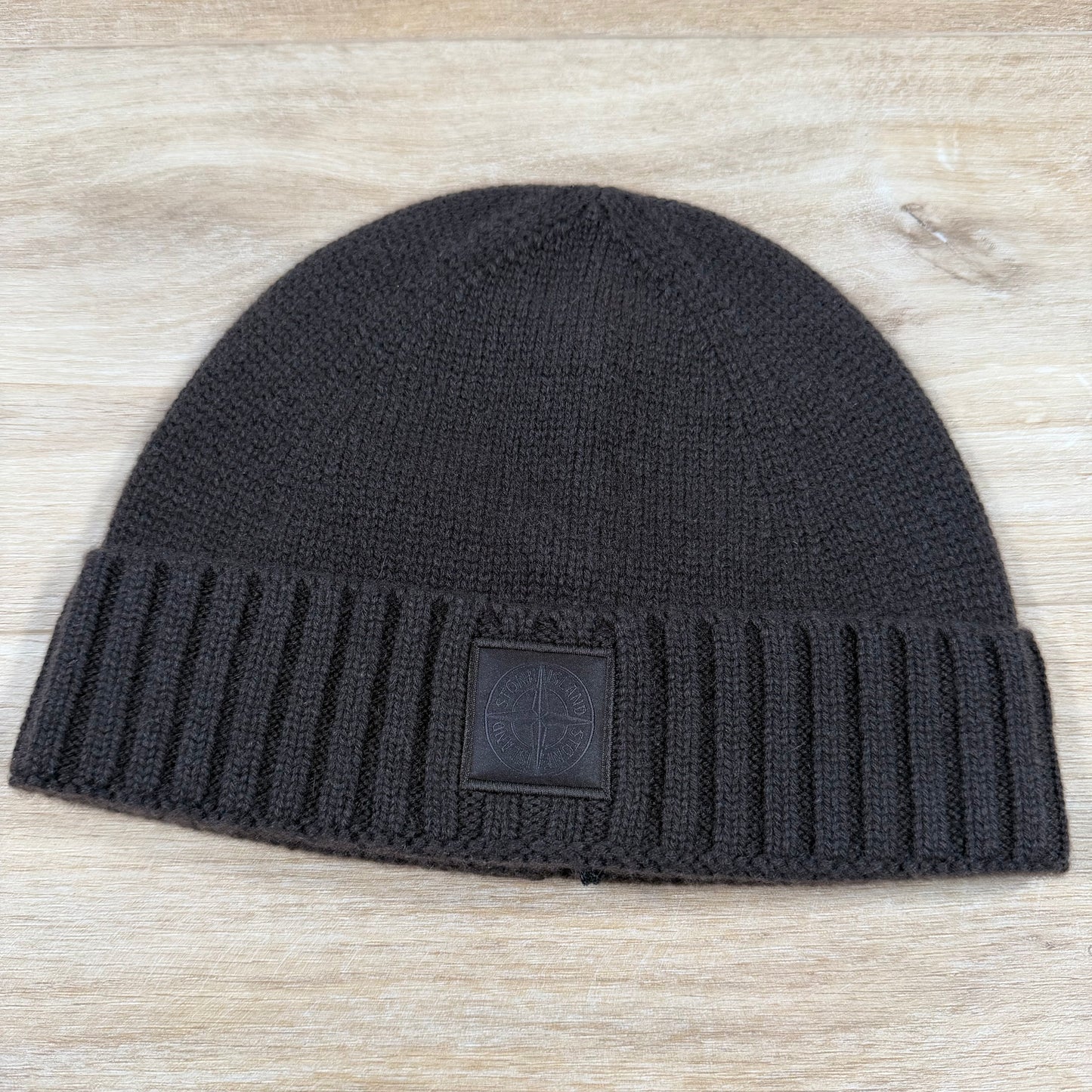 Stone Island Ghost Cashmere Beanie in Dark Brown