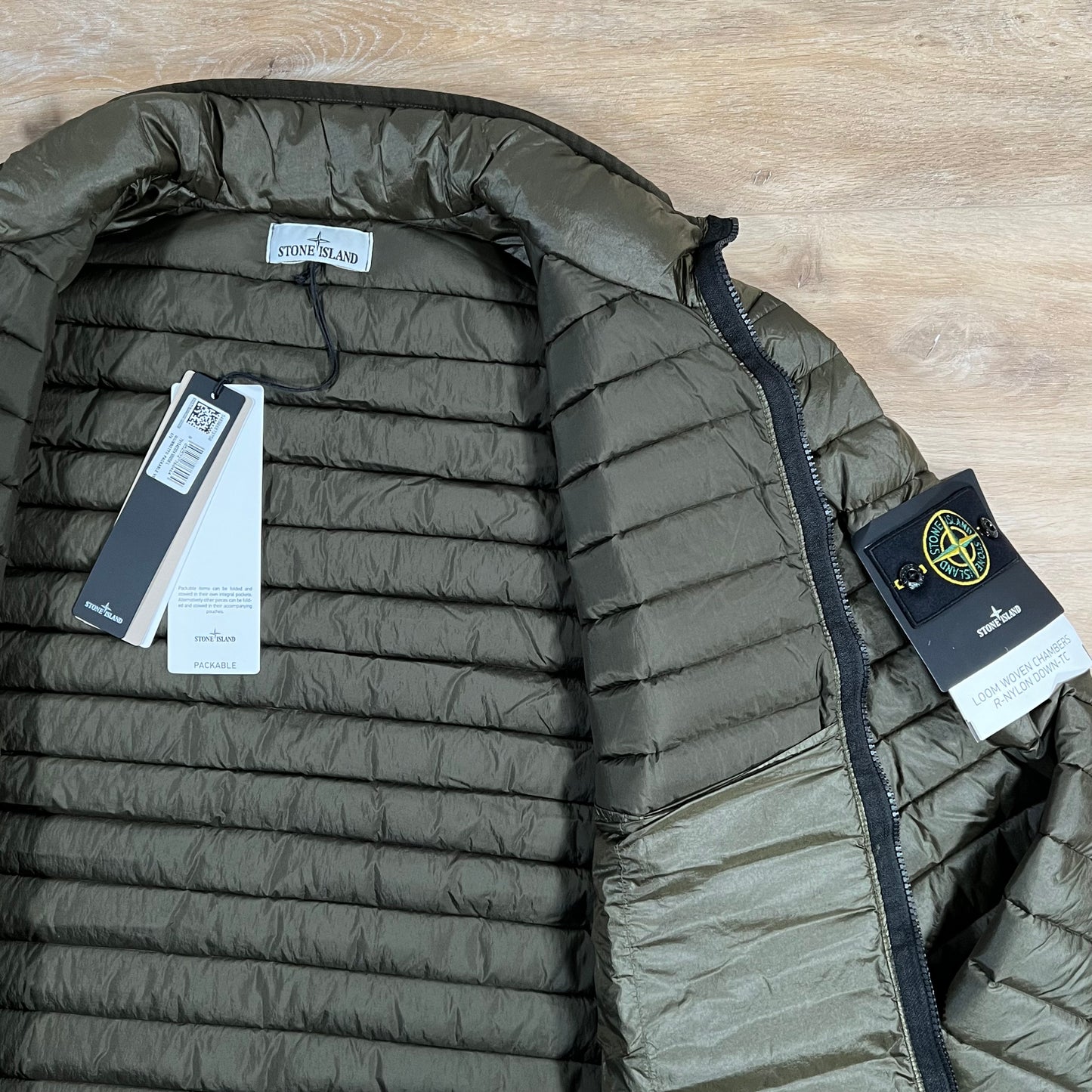 Stone Island Nylon Down-TC Jacket in Olive