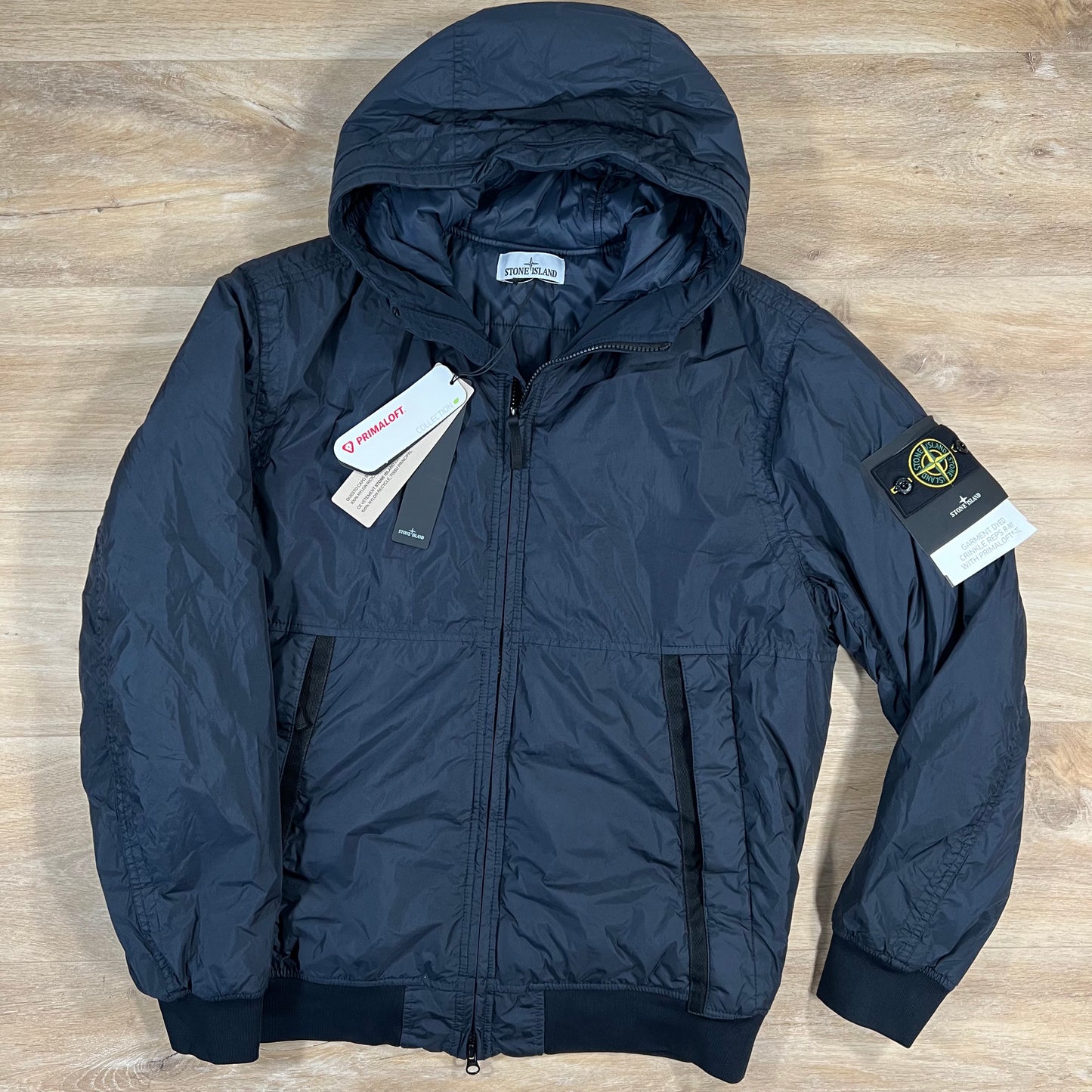 Stone Island Crinkle Reps Nylon Jacket in Navy