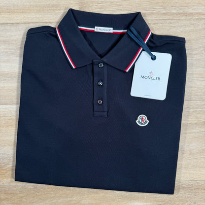 Moncler Polo Shirt in Navy LABEL MENSWEAR