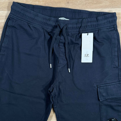 C.P. Company Light Fleece Cargo Lens Shorts in Navy