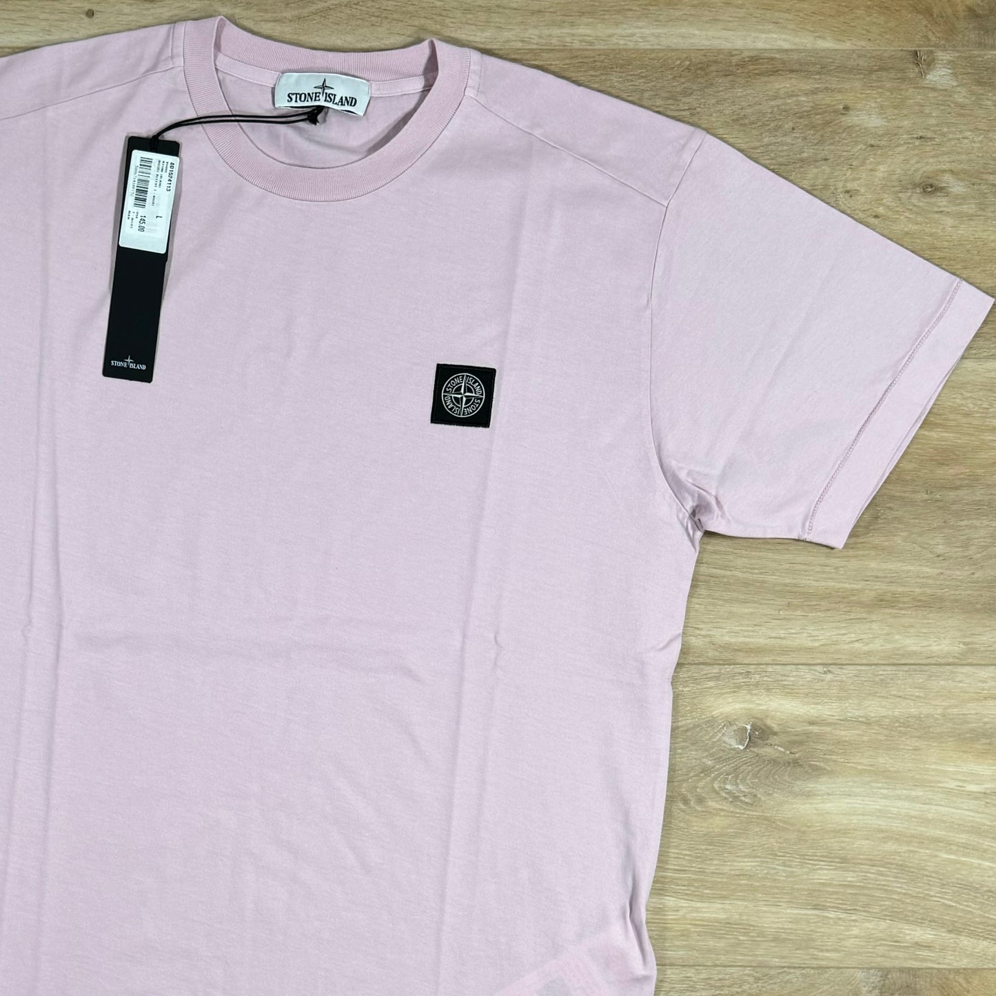 Stone Island Patch Logo T-Shirt in Pink