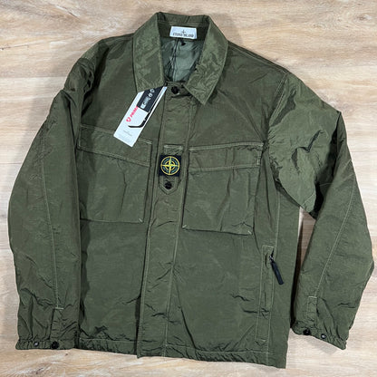 Stone Island Nylon Metal Padded Overshirt in Olive