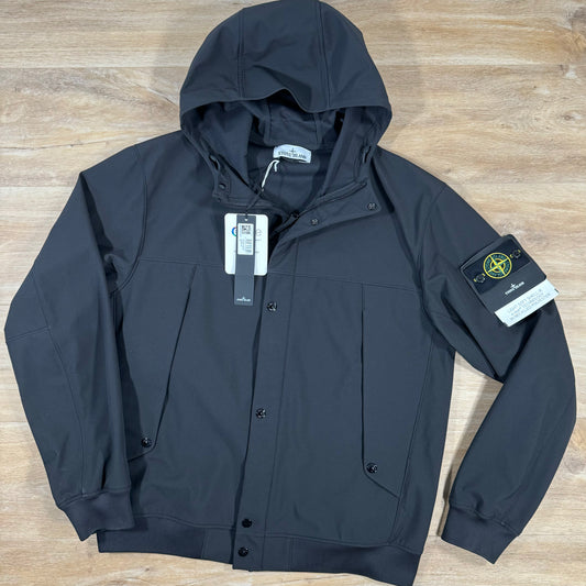 Stone Island Light Soft Shell Jacket in Black