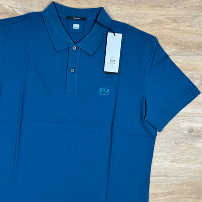 C.P. Company Stretch Piquet Polo Shirt in Ink Blue