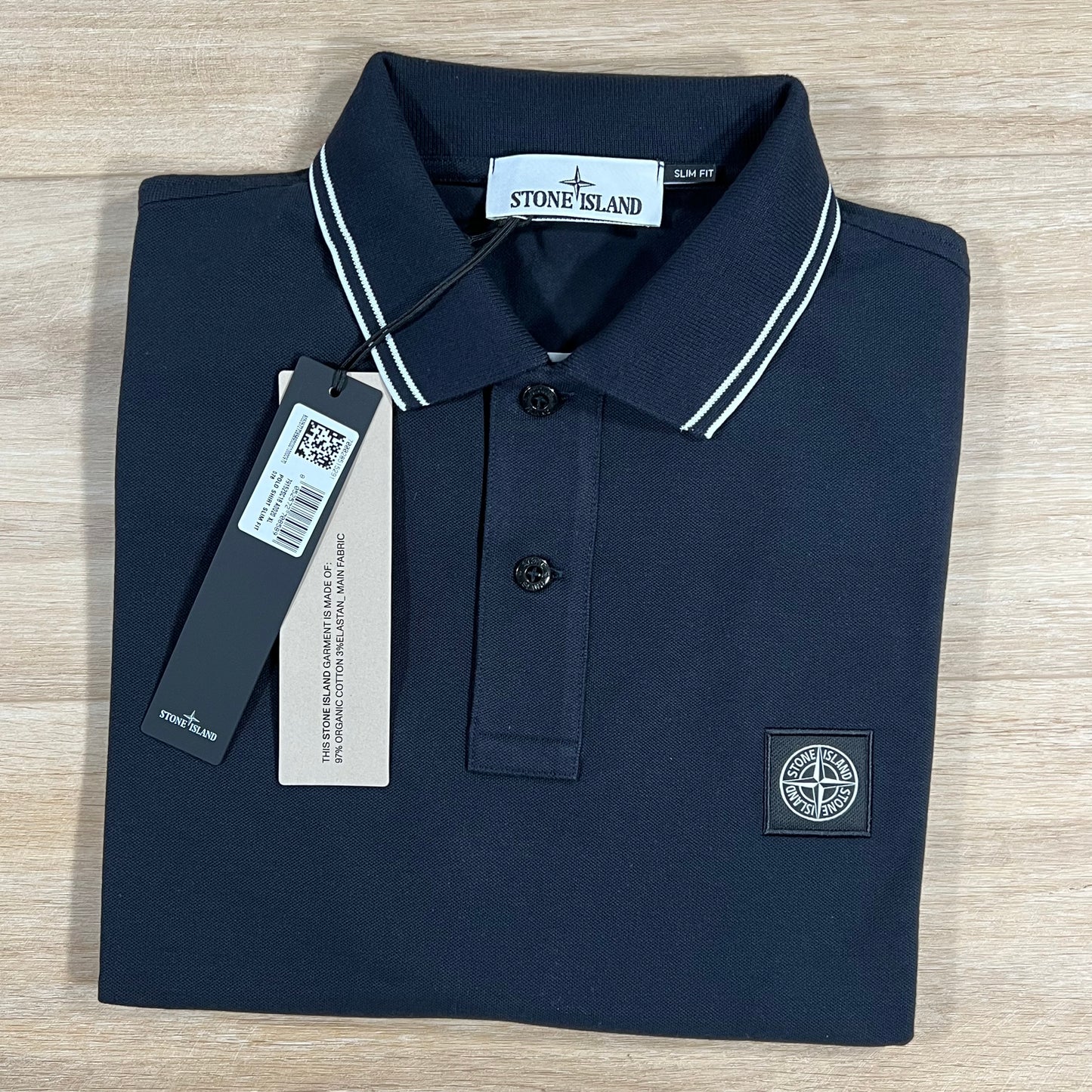 Stone Island Patch Polo Shirt in Navy