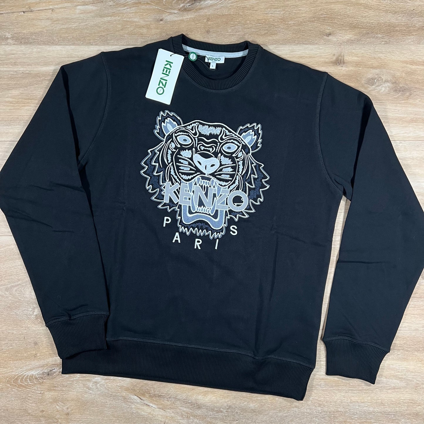 Kenzo Tiger Embroidered Sweatshirt in Black