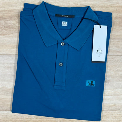 C.P. Company Stretch Piquet Polo Shirt in Ink Blue