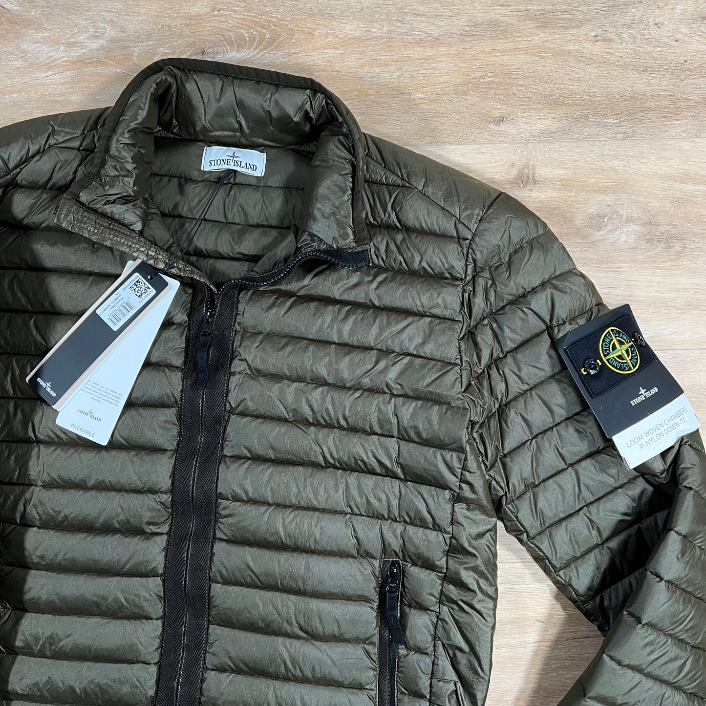 Stone Island Nylon Down-TC Jacket in Olive