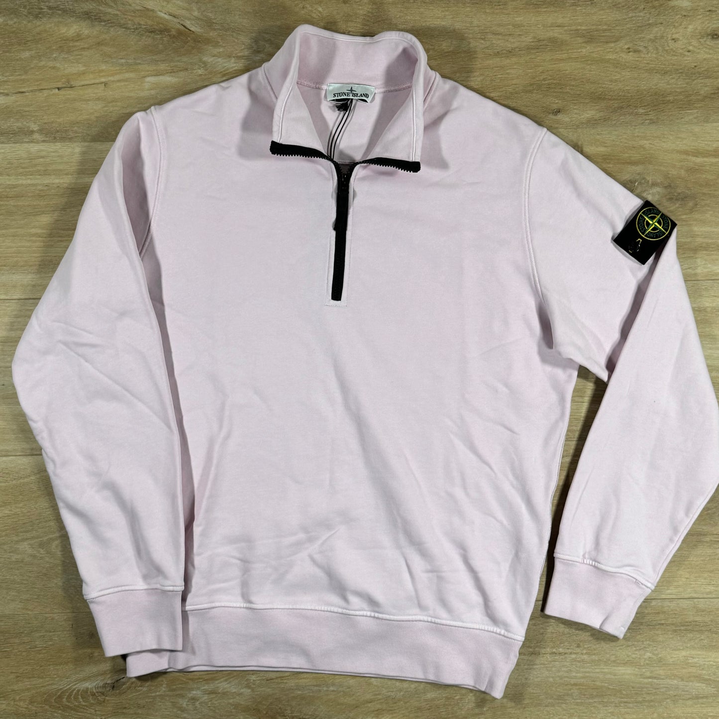 Stone Island Quarter-Zip Jumper in Pink