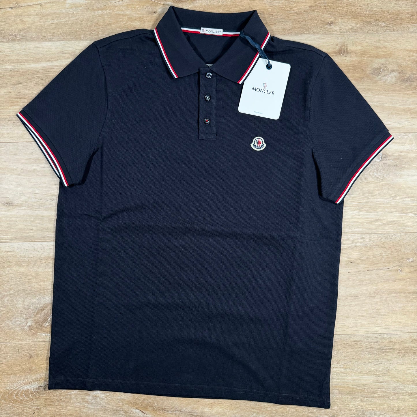 Moncler Polo Shirt in Navy LABEL MENSWEAR