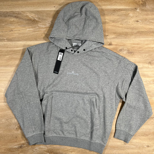 Stone Island Embroidered Logo Oversize Hoodie in Grey